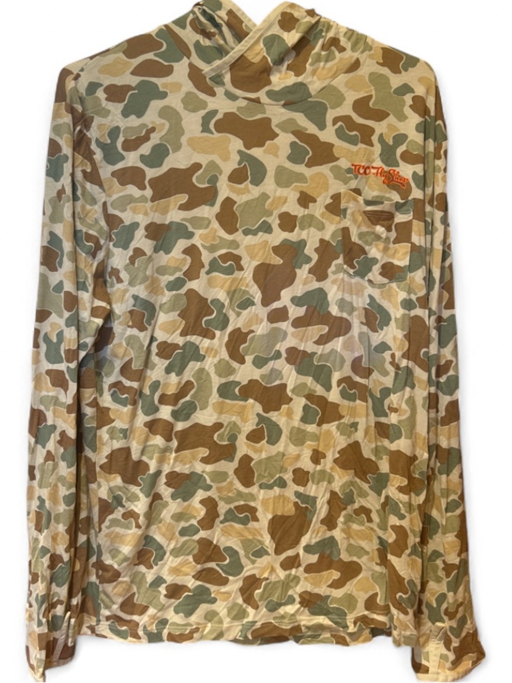 Free Fly Apparel Men's Long Sleeve Camo Pocket Shirt - Tan/Green/Brown